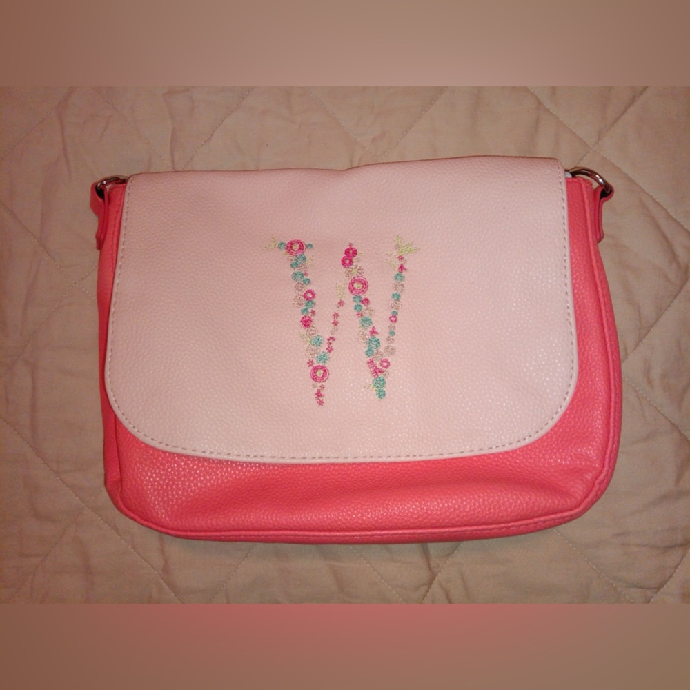 Thirty One Pink Floral Embroidered Women's Bag